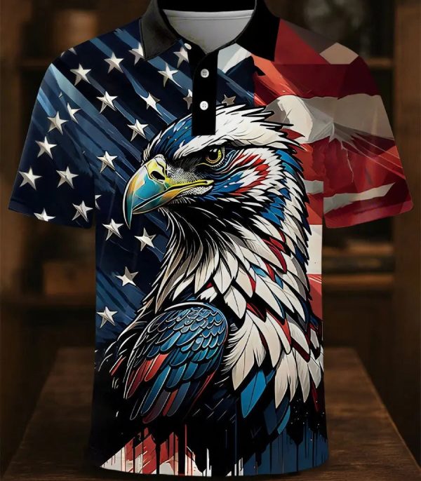 Flag Eagle Polo Shirt