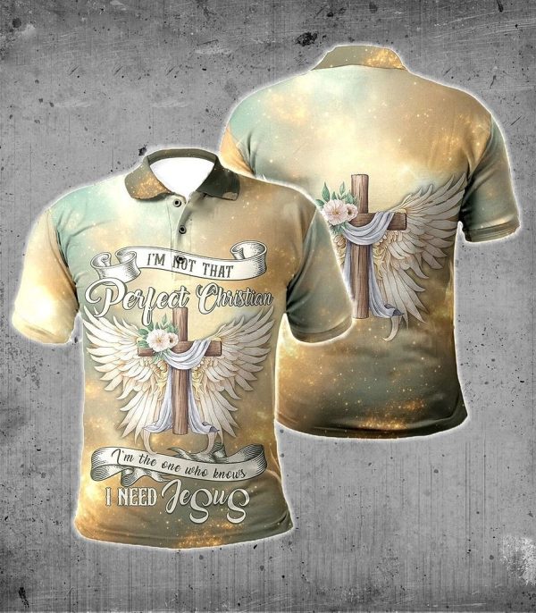 Jesus Christian I Need Jesus Christ Polo Shirt