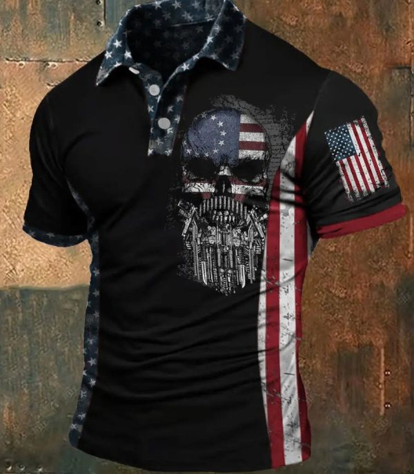 USA Flag Polo Shirt